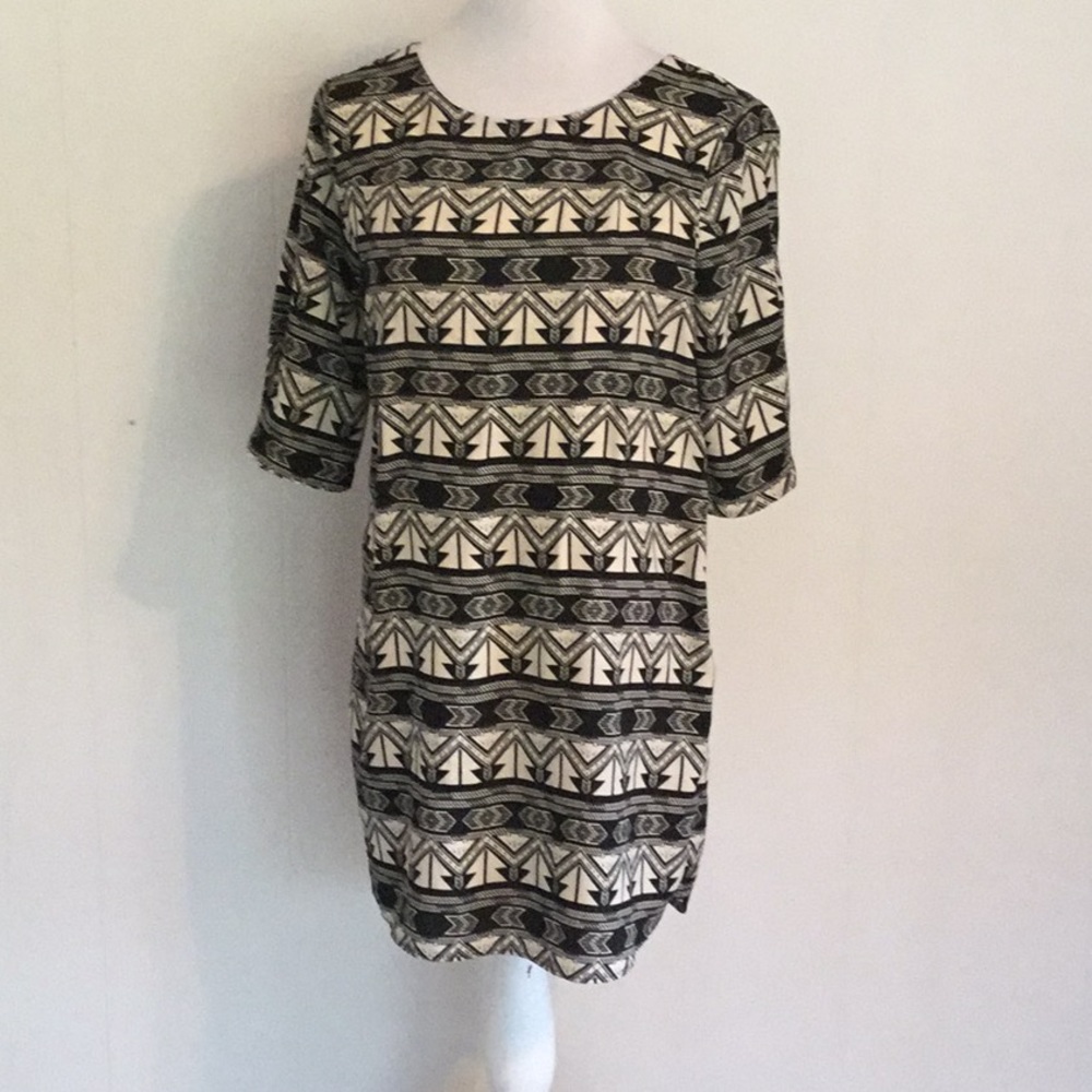 GB Tribal Print Shift Dress